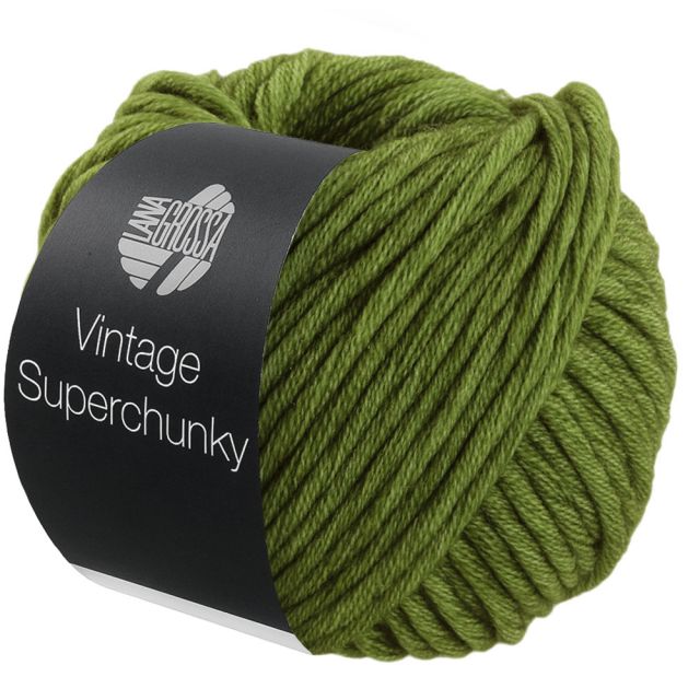 Vintage Superchunky Merino Yarn Apple Green Col. 507 - 100g by Lana Grossa 