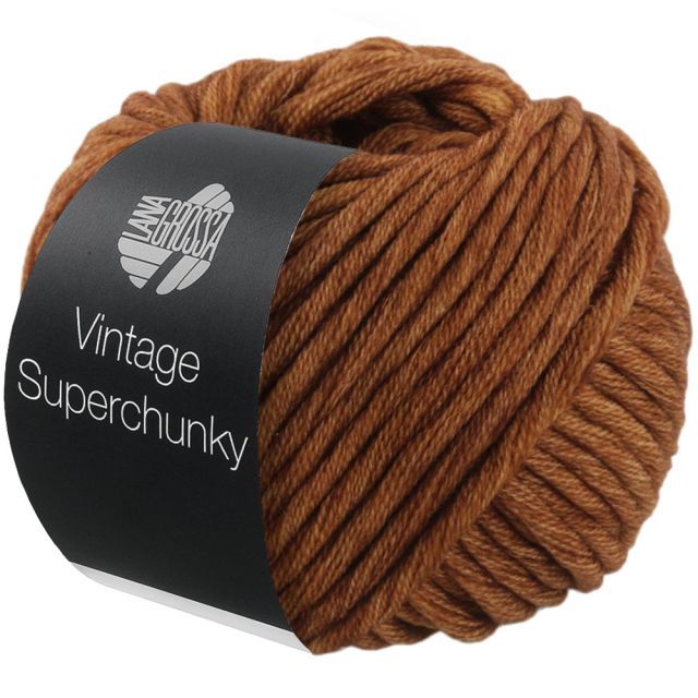 Vintage Superchunky Merino Yarn Caramel Col. 509 - 100g by Lana Grossa 
