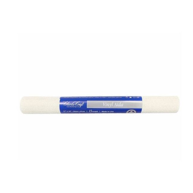 DMC CHARLES Craft VINYL Aida - 13ct 30cm x 45cm White