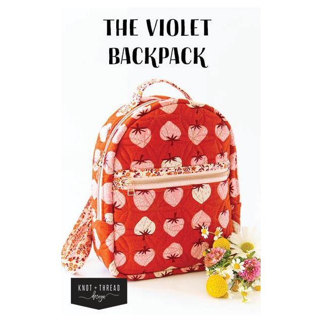 The Violet Backpack - Quilted Bag Pattern - by Knot and Thread Design