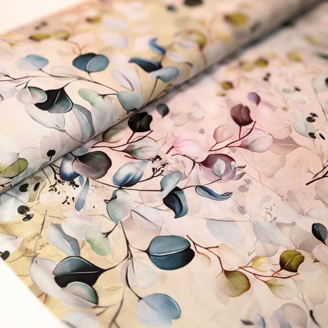 Viscose Challis "Radiance"  - Eucalyptus