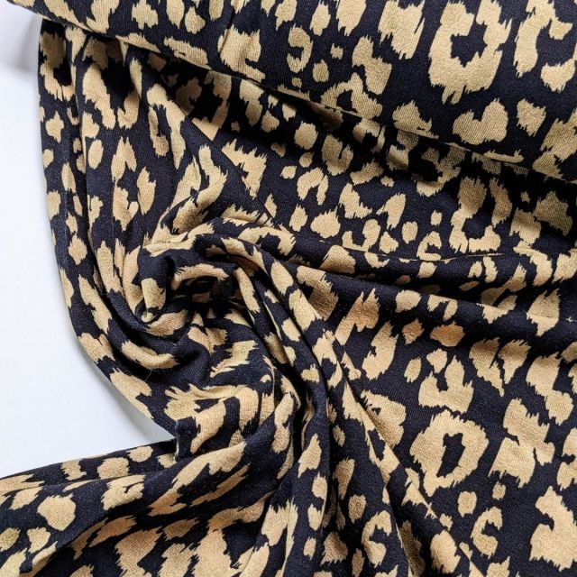 Leopard - Viscose Jersey - Black