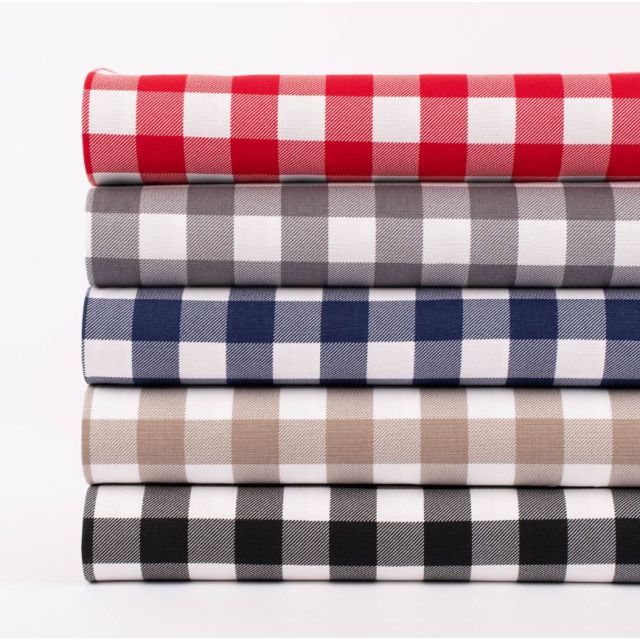 Water Repellent Canvas - Blue and White Checks 