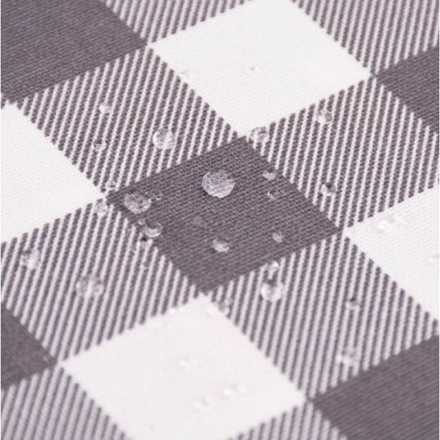 Water Repellent Canvas - Grey and White Checks 