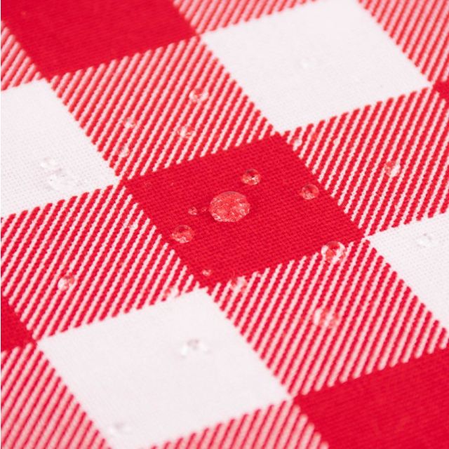 Water Repellent Canvas - Red and White Checks 