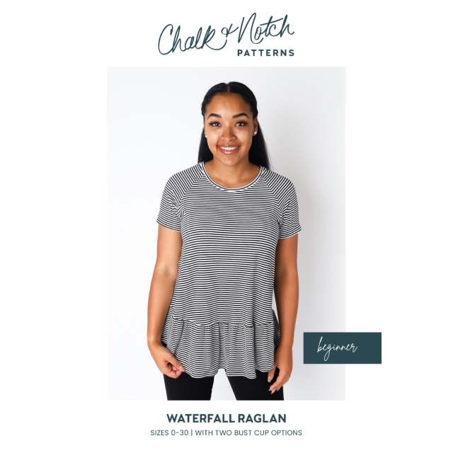Waterfall Raglan Top and dress  by Chalk and Notch