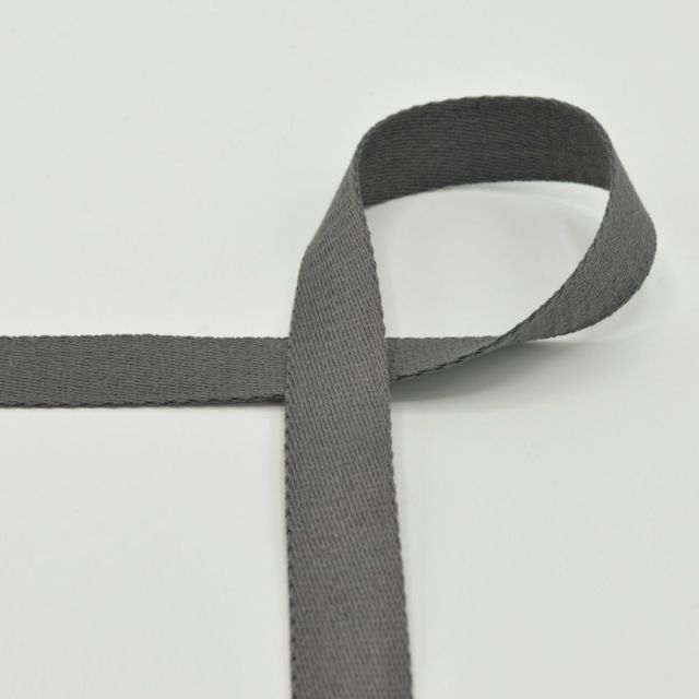 Webbing - 25mm Strapping - Anthracite Grey Col. 680 (Cotton/Poly Blend)