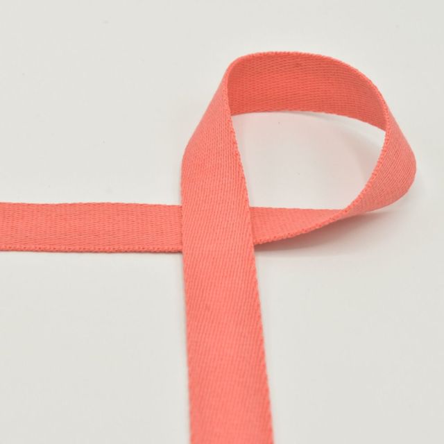 Webbing - 25mm Strapping - Coral Pink Col. 140 (Cotton/Poly Blend)