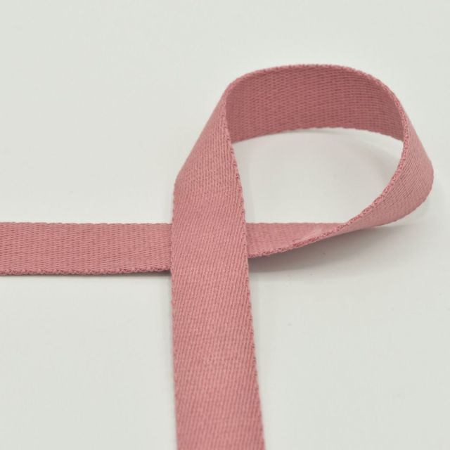 Webbing - 25mm Strapping - Dusty Pink Col. 130 (Cotton/Poly Blend)