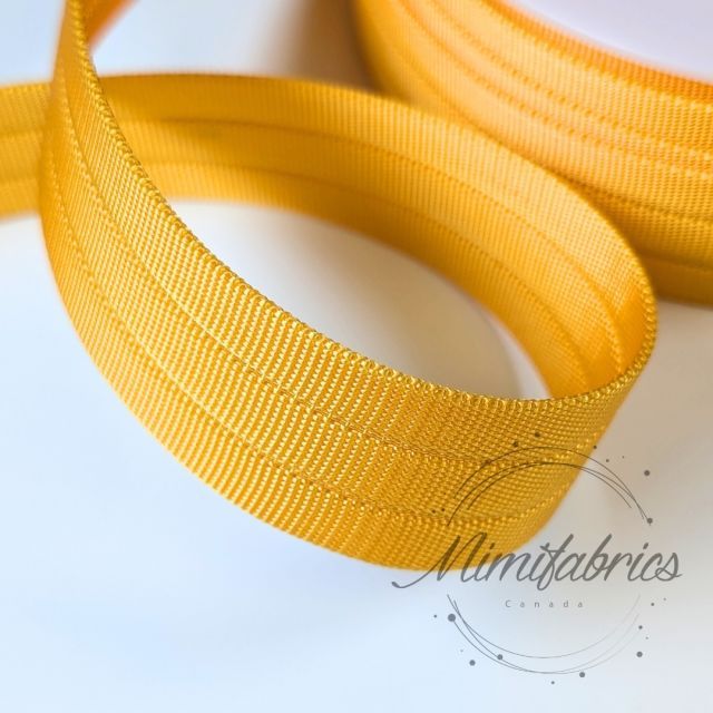 Quilted Webbing - 30 mm Strapping - Yellow Col.42