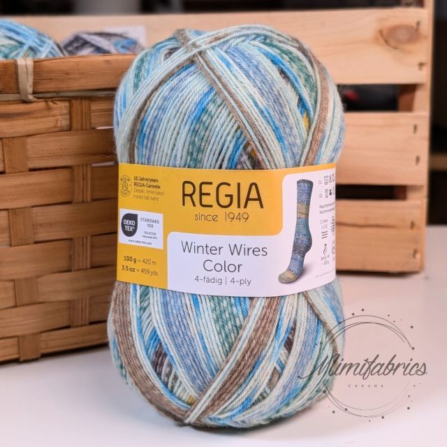 REGIA - "WINTER WIRES" Self Patterning Sock Yarn TERRAIN Col. 3095 - 100g