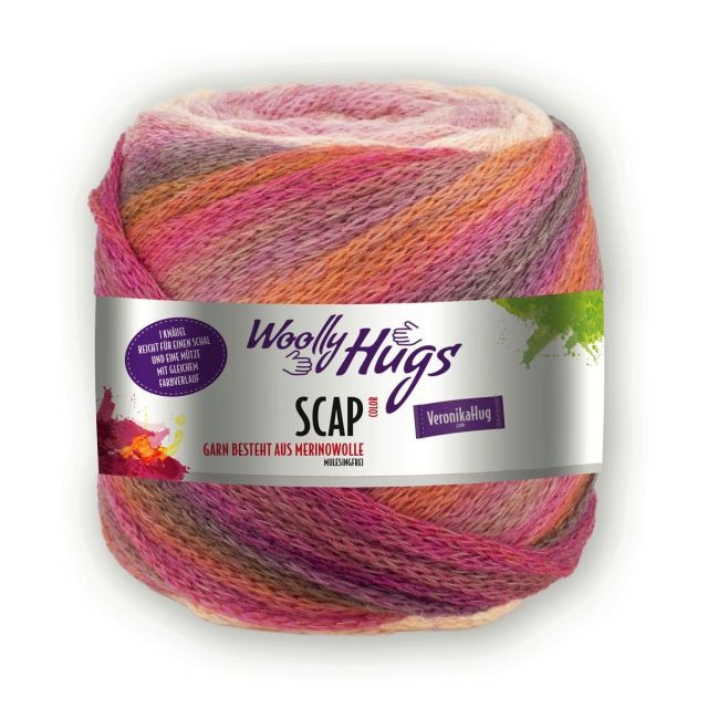 SCAP by Woolly Hugs - Made with Mulesing Free Merino Wool - Col. Rose/Pink/Orange 384 - 220g