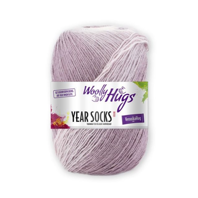 Woolly Hugs "Year Socks" Yarn 100g with soft gradient effect - January 