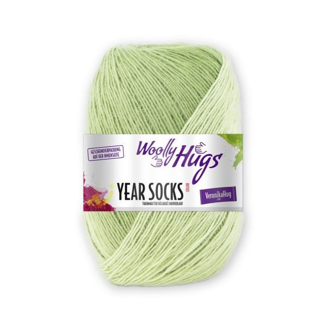 Woolly Hugs "Year Socks" Yarn 100g with soft gradient effect - May
