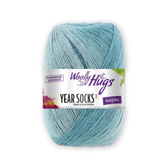 Woolly Hugs "Year Socks" Yarn 100g with soft gradient effect - August