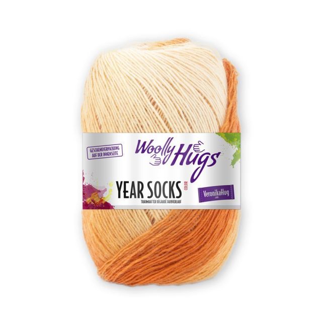 Woolly Hugs "Year Socks" Yarn 100g with soft gradient effect - September