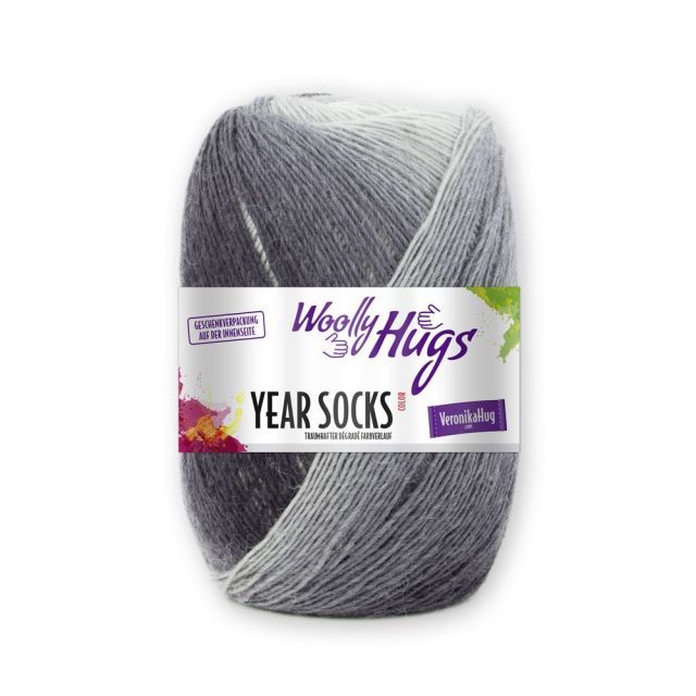 Woolly Hugs "Year Socks" Yarn 100g with soft gradient effect - December