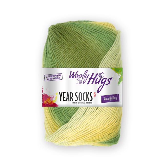 Woolly Hugs "Year Socks" Yarn 100g with soft gradient effect - Fall