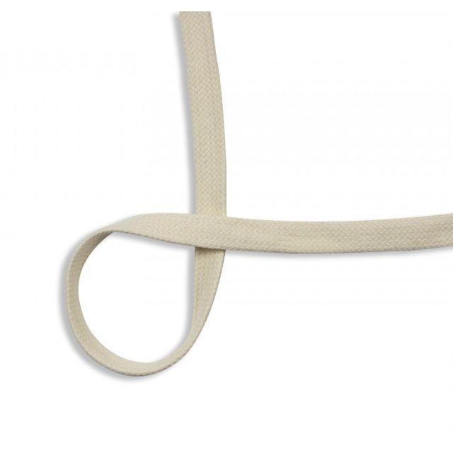 Off White - Flat Woven Cotton Cord - 20mm