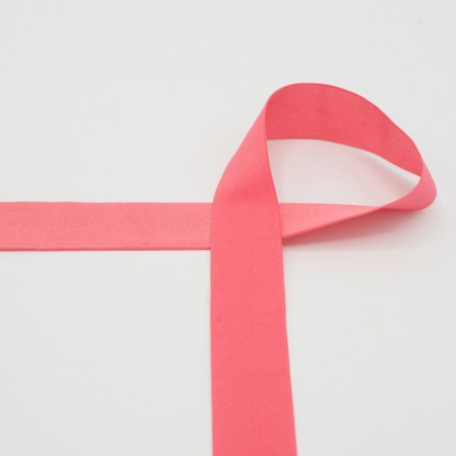 Satin Woven Elastic - Coral - 30 mm
