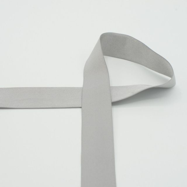 Satin Woven Elastic - Silver - 30 mm