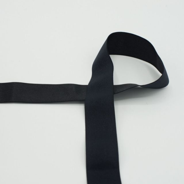 Satin Woven Elastic - Black - 30 mm