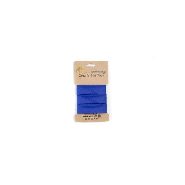 Organic  Cotton Poplin Bias Tape - Royal Blue - 10mm x 5m