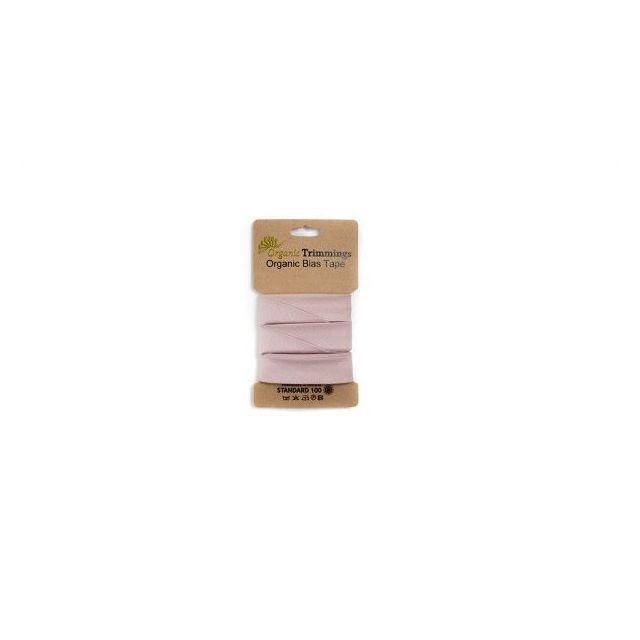 Organic  Cotton Poplin Bias Tape - Nude - 10mm x 5m