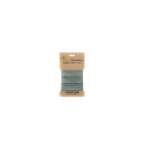 Organic  Cotton Poplin Bias Tape - Dusty Mint - 10mm x 5m