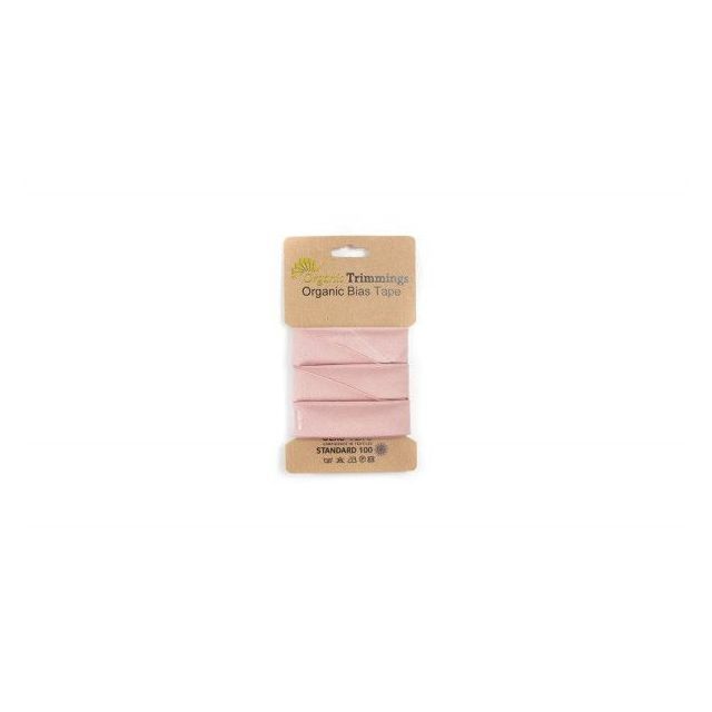 Organic  Cotton Poplin Bias Tape - Powder - 10mm x 5m