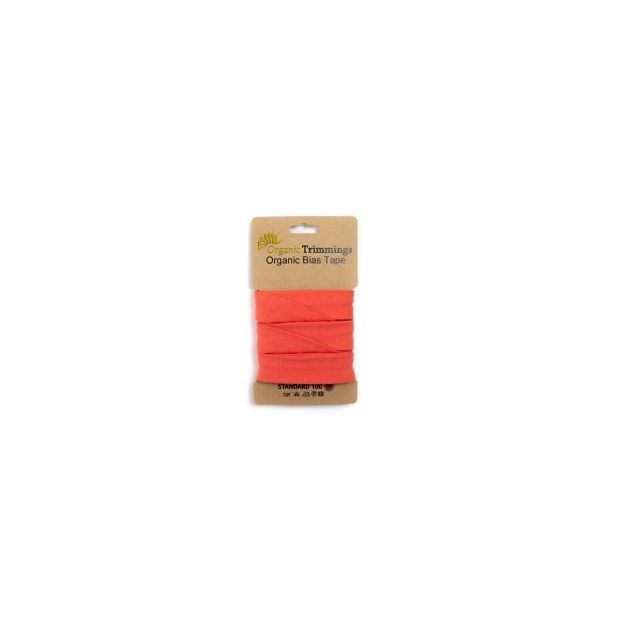 Organic  Jersey Bias Tape - Coral - 10mm x 3m