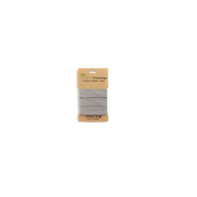 Organic  Jersey Bias Tape - Grey - 10mm x 3m