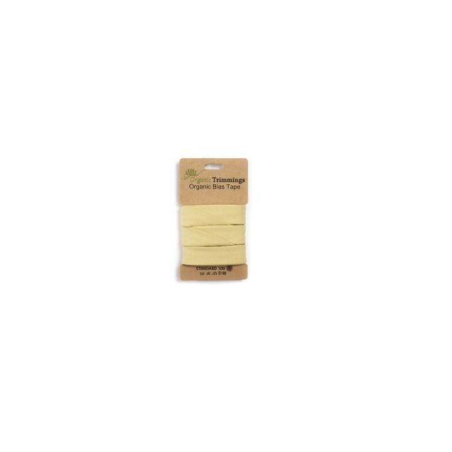 Organic  Jersey Bias Tape - Dusty Yellow - 10mm x 3m