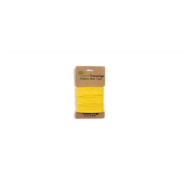 Organic  Jersey Bias Tape - Yellow - 10mm x 3m