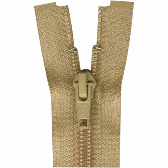 65cm (26in) Beige - One-Way Separating Zipper #5 Nylon Coil  - YKK