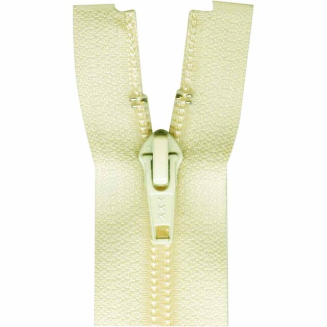 65cm (26in) Off White - One-Way Separating Zipper #5 Nylon Coil  - YKK