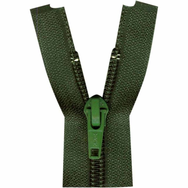 70cm (28in) Dark Green - One-Way Separating Zipper #5 Nylon Coil  - YKK