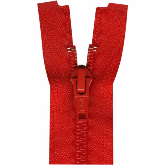 70cm (28in) Red - One-Way Separating Zipper #5 Nylon Coil  - YKK