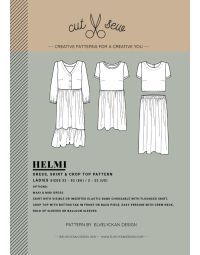 HELMI - DRESS, SKIRT CROP TOP - Paper Sewing Pattern by Elvelyckan Design