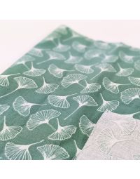 Coated Cotton - Green Ginko Leaves - Swafing