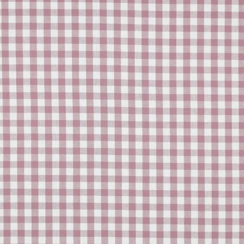 Yarn Dyed Gingham Checks 1cm  - Cotton Poplin - Mauve /  White