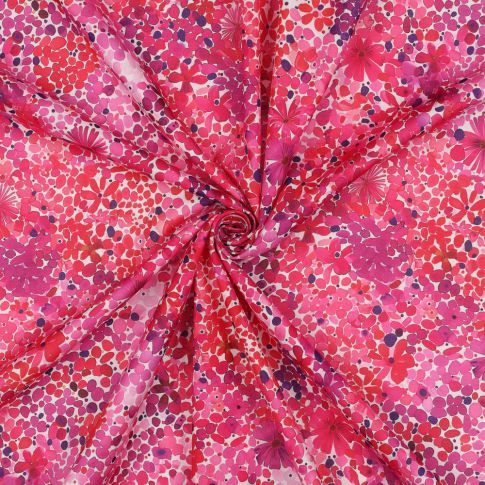 Cotton Voile - Flower Splash Pink