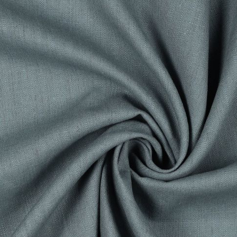 BOLT END - 150 CM - Washed Linen Solid 230gsm - Dusted Teal col.62