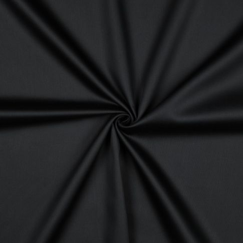 BOLT END - 130 CM - Solid Cotton Satin - Black col.01