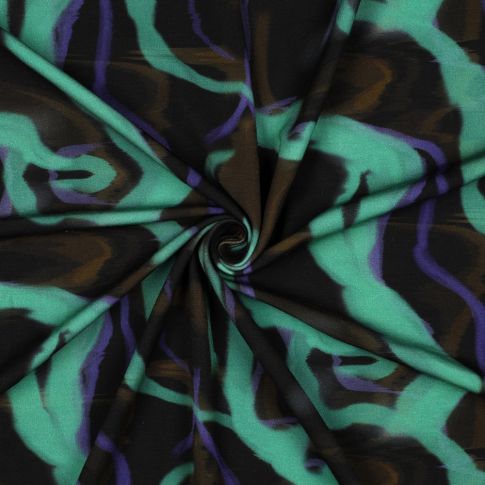 Punta di Roma (Ponte) - Abstract Lines Black/Green/Chocolate