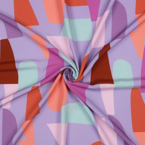 Lenzing Ecovero Challis "Shapeshifter by Nerida Hansen - Mint/Pink/Lilac