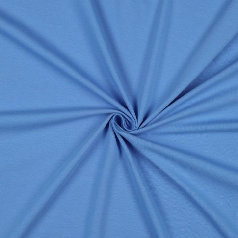 BOLT END - 185 CM - Organic Poppy Jersey - Solid - Blue (col. J75)