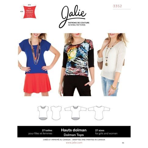 Dolman Top Pattern by Jalie #3352