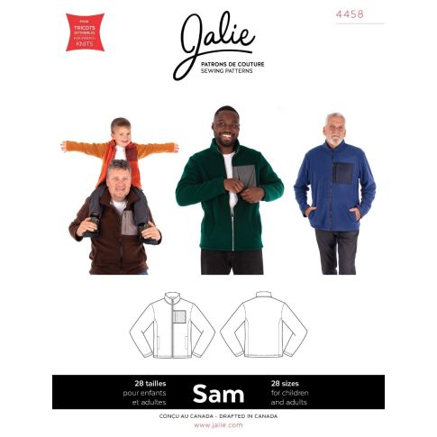 SAM Classic fleece jacket -  JALIE SEWING PATTERN 4458