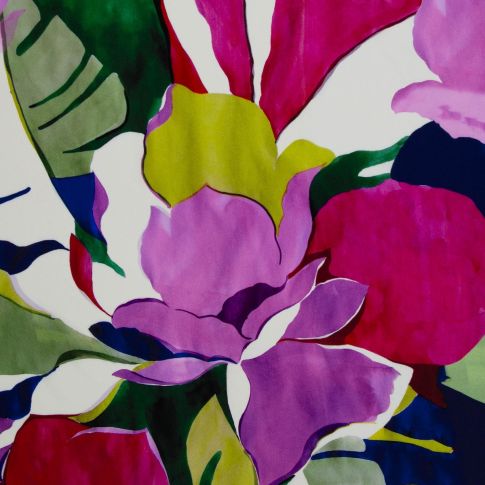 Viscose Challis Fabric - Large Scale Abstract Floral  "Julia" collection